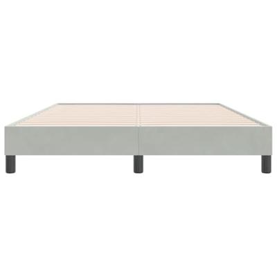 Boxspring zonder matras fluweel lichtgrijs 160x220 cm