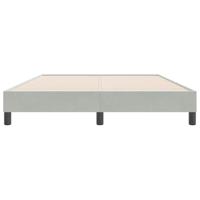Boxspring zonder matras fluweel lichtgrijs 160x220 cm - thumbnail