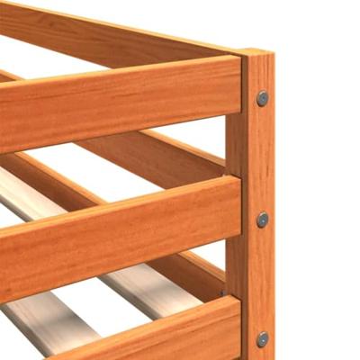Stapelbed massief grenenhout wasbruin 80x200 cm