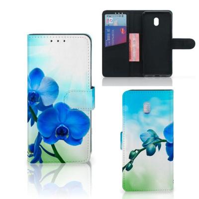 Xiaomi Redmi 8A Hoesje Orchidee Blauw - Cadeau voor je Moeder Xiaomi Redmi 8A Hoesje Orchidee Blauw - Cadeau voor je Moeder