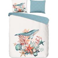 Good Morning Dekbedovertrek "maritiem/ zee thema" - Wit - (200x200/220 cm) - Katoen - thumbnail