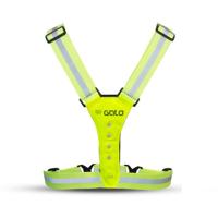 Outwet Gato kids led safer vest neon yellow kids size - thumbnail