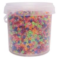 Colorations - kleine pony kralen - transparant, 4 x 6 mm, 500 gr. - thumbnail