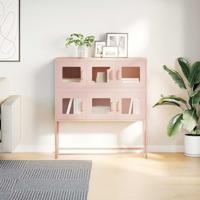 Dressoir 100,5x39x107 cm koudgewalst staal roze - thumbnail