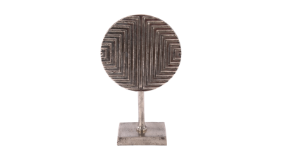 Decoratie op voet Divani klein ruw nickel Decoratie op voet Divani klein ruw nickel