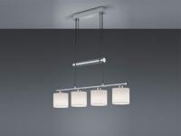Trio HanglampGarda 4-lichts nikkel mat met wit - 305400401 - thumbnail