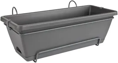 Balkonbak Barcelona allin1 50 cm antraciet elho - Elho Balkonbak Barcelona allin1 50 cm antraciet elho - Elho