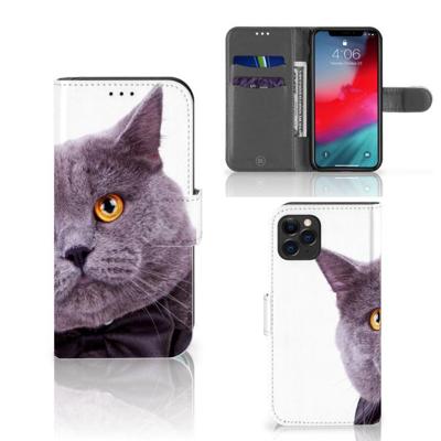 Apple iPhone 11 Pro | Telefoonhoesje | Met pasjeshouder | Kat