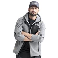 Snickers Workwear fleece hoodie - 8041 - Flexiwork - grijs/zwart - maat L - thumbnail