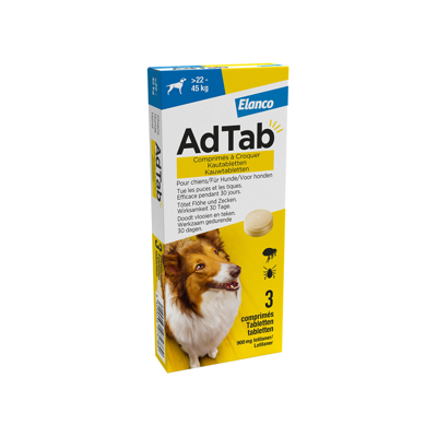 ADTAB KAUWTABLET HOND 22-45 KG 3 TBL