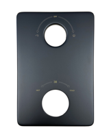 8mm verlengset mat zwart tbv 2-knops douchethermostaat - thumbnail