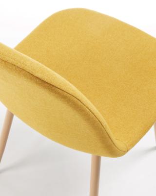 Kave Home Eetkamerstoel 'Yaren', kleur mosterdgeel Kave Home Eetkamerstoel 'Yaren', kleur mosterdgeel