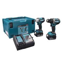 Makita DLX2410TJ Accu combiset 2-delig (DDF484 + DTW300) 18V 5.0Ah in Mbox - thumbnail
