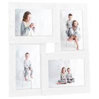 VidaXL Fotolijst voor 4x(10x15 cm) foto mdf wit - thumbnail