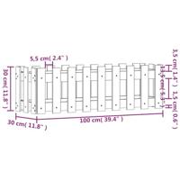 VidaXL Plantenbak verhoogd hekontwerp 100x30x30 cm geïmpregneerd hout - thumbnail