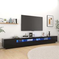 Tv-meubel met LED-verlichting 300x35x40 cm zwart - thumbnail