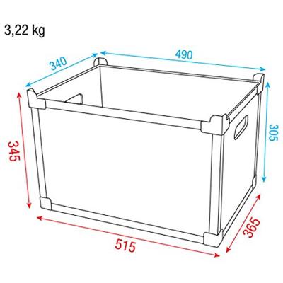 DAP UCA-SCV4 Stack case H4 Value Line stapelbare flightcase