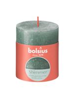 Bolsius shimmer rustiekkaars 80/68 oxid blue - thumbnail