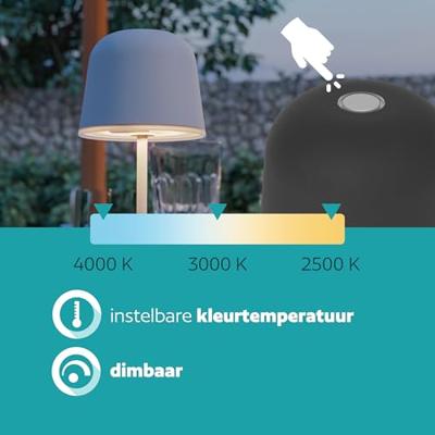 Eglo TafellampMannera oplaadbaar zwart - 901877