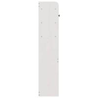 Hoofdbord met opbergruimte 140 cm massief grenenhout wit - thumbnail