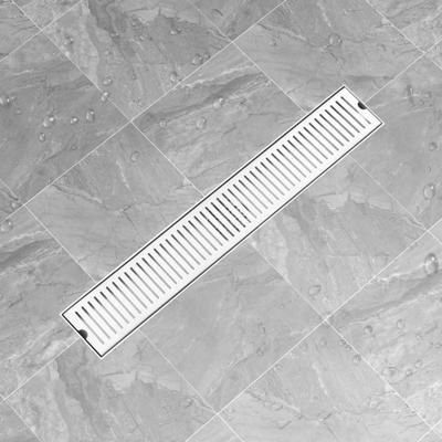 vidaXL Doucheafvoer gesleufd 83x14 cm roestvrij staal