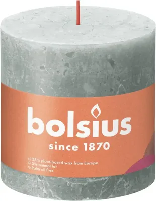 Bolsius kaars rustiek 10x10 cm jade green