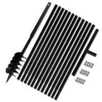 Grondboor met handvat 120 mm en verlengstukken 13 m (staal) - thumbnail