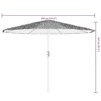 Parasol met stalen paal 324x324x247 cm groen - thumbnail