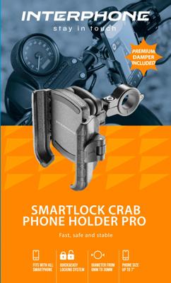 INTERPHONE gsm-houder cell phone holder interph crab schw. universal pro