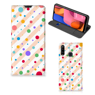 Samsung Galaxy A20s | Hoesje met Magneet | Dots Samsung Galaxy A20s | Hoesje met Magneet | Dots