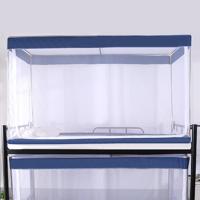 Student slaapzaal vierkante plafond rits Mosquito netto encryptie rits drie deur verdediging mug voor bovenste ligplaats (blauw) - thumbnail