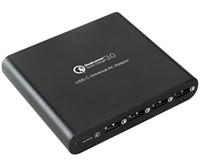LVSUN LS-Q5U-PD USB-laadstation 80 W 4x USB-A, 1x USB-C USB PD, QC 3.0 Zwart Binnen USB Power Delivery (USB-PD) - thumbnail
