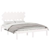 Bedframe massief hout wit 140x200 cm - thumbnail