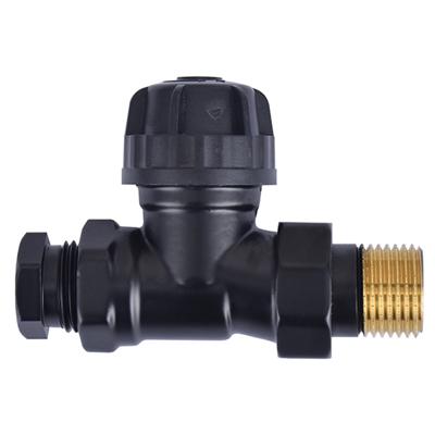 Thermostatisch Radiatorventiel Riko 1/2" Recht zonder Knop met Adaptor Mat Zwart Thermostatisch Radiatorventiel Riko 1/2" Recht zonder Knop met Adaptor Mat Zwart