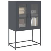 Hoge kast 68x39x107 cm staal antracietkleurig - thumbnail