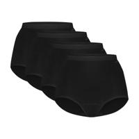 Ten Cate Basics Organic Cotton Stretch High Waist Slip 4-pack Zwart-XL - thumbnail