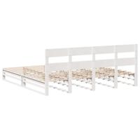Bedframe zonder matras massief grenenhout wit 180x200 cm - thumbnail