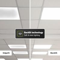 LED Paneel - 60x60 cm - 36 Watt - 4860lm (135lm/W) - 4000K neutraal wit - 1-10V Dimbaar - Flikkervrij - UGR19 - 5 jaar garantie - thumbnail