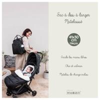 Luiertas - TINO - Rugzakvorm - Gewatteerd - Zwart - thumbnail