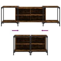 Tv-meubel 153x37x50 cm bewerkt hout gerookt eikenkleurig - thumbnail