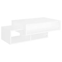 Salontafel 105x55x32 cm bewerkt hout wit - thumbnail