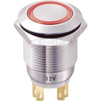 TRU COMPONENTS TC-8831256 LAS1-GQ-11E/R/12V Vandalismebestendige druktoets 250 V/AC 5 A 1x uit/(aan) Moment Rood IP65 1 stuk(s) - thumbnail