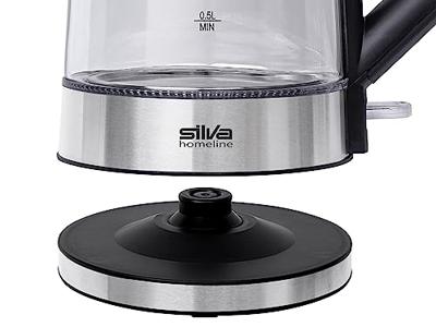 Silva Homeline KL-G 2007 Waterkoker Controlelampje, Snoerloos Aantal/Volume: 1.7 l Zilver, Zwart