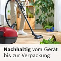 Bosch Staubsauger mit Beutel, Serie 4, rot Stofzuiger met zak 600 W Met stofzak - thumbnail