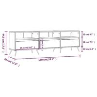 Tv-meubel 150x30x44,5 cm bewerkt hout betongrijs - thumbnail