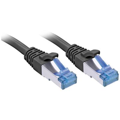 LINDY 47413 RJ45 Netwerkkabel, patchkabel CAT 6A S/FTP 1.50 m Zwart Vergulde steekcontacten 1 stuk(s)