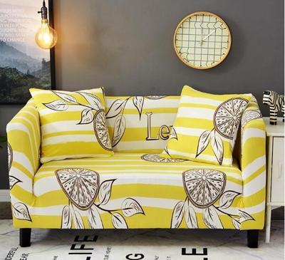 Sofa covers all-inclusive slip-resistente sectionele elastische volledige Bank cover sofa cover en kussensloop specificatie: vier zits + 2 pc's kuss