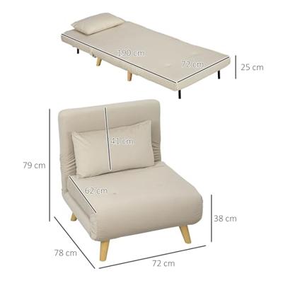 HOMCOM Slaapstoel (Breedte 72 cm, Beige) HOMCOM Slaapstoel (Breedte 72 cm, Beige)