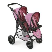 Tweeling Poppenwagen Twinny - Pink Jeans Black - thumbnail