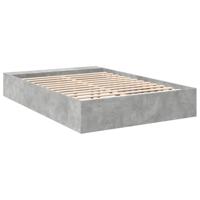 Bedframe bewerkt hout betongrijs 120x190 cm - thumbnail